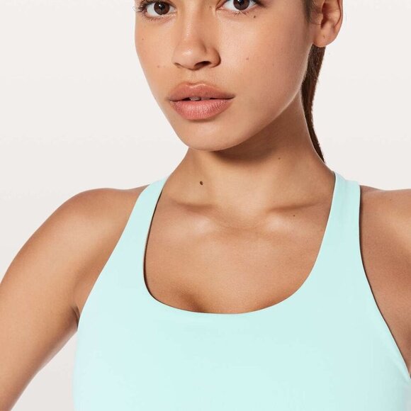 Lululemon Time To Sweat Sports Bra Aquamarine 3188 - Picture 2 of 9